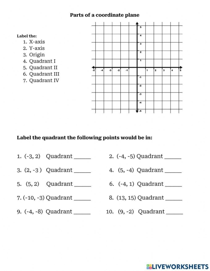 Zoo to You Coordinate Plane Problems Math Worksheet Grade 6 Part 4 Sixth grade worksheet showing a zoo-themed coordinate plane activity for math practice