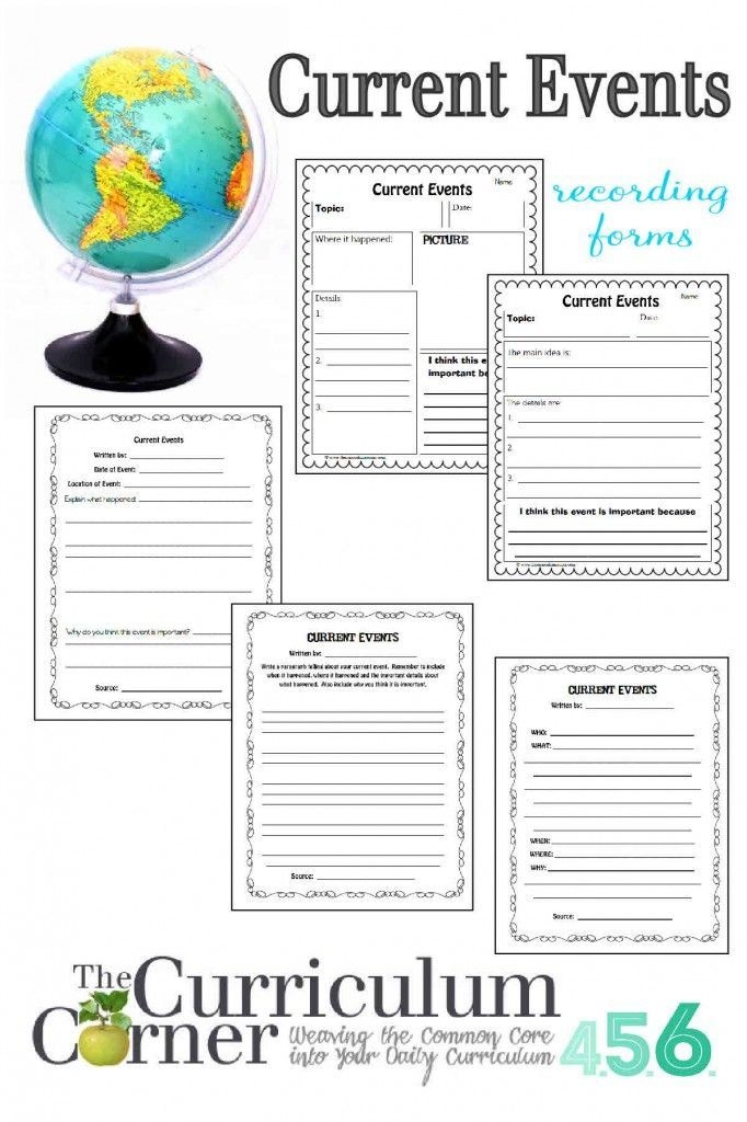 Current Events What is in the News Worksheet Number 15 Sixth grade graphic organizer worksheet for analyzing current events and news topics