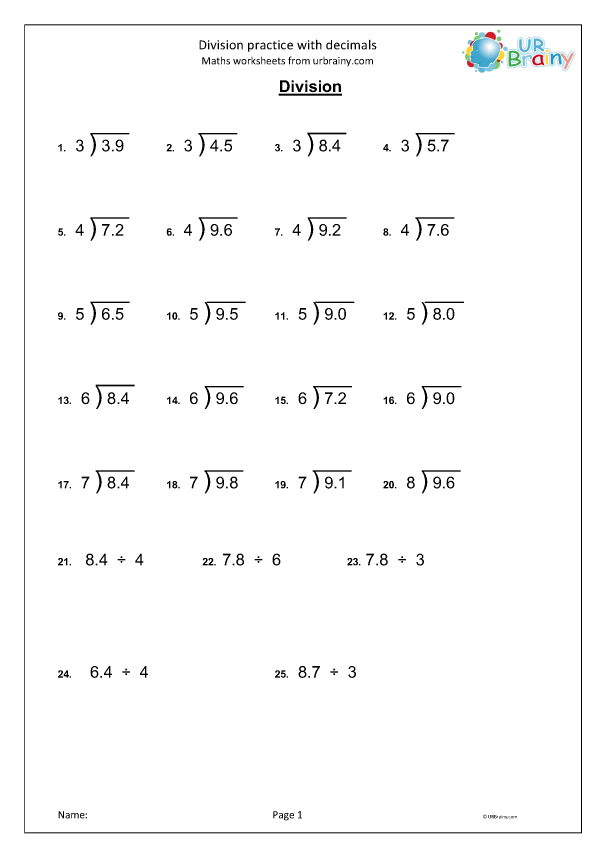 Division With Decimals Worksheet 17 Sixth Grade Math Practice Sixth grade life science worksheet featuring practice problems for dividing multi-digit decimals using the standard algorithm