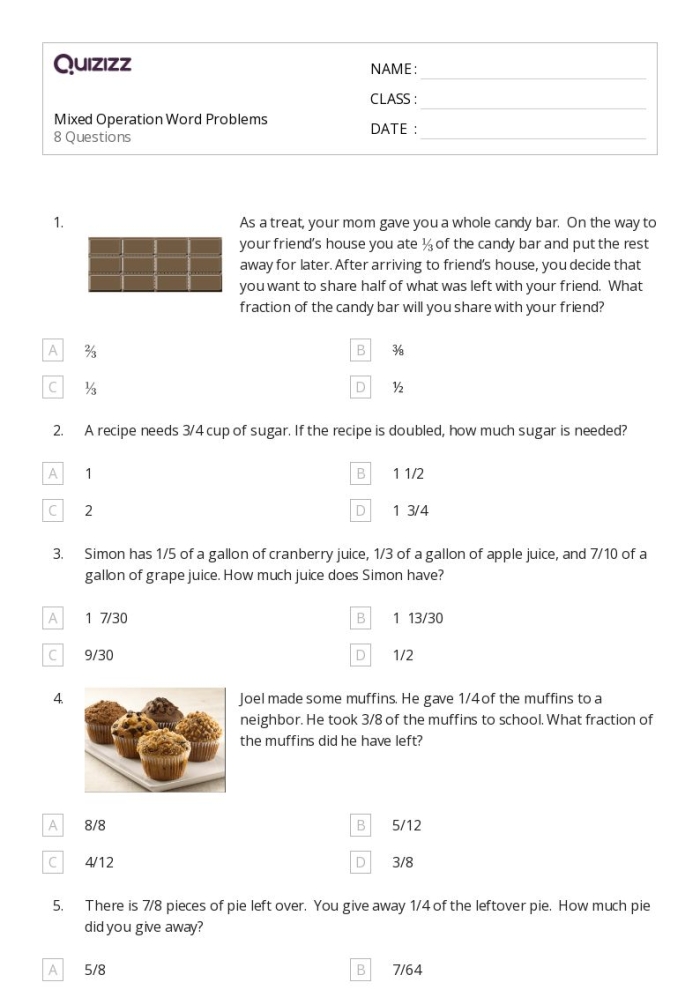 Sweet Sprouts Decimal Operations Worksheet Three for Sixth Grade Math Sixth grade students solving decimal operation word problems on a garden themed math worksheet