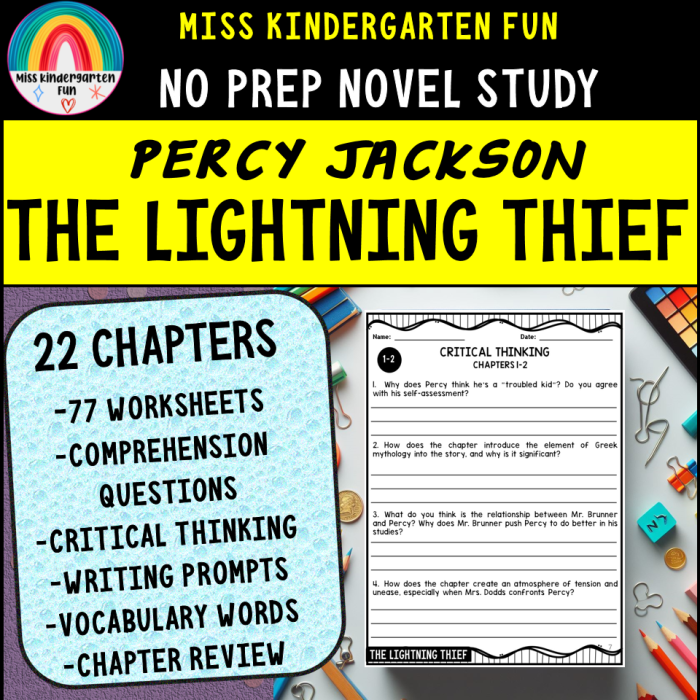 The Lightning Thief Character Dialogue Analysis Worksheet 4 Sixth grade worksheet for analyzing character dialogue in The Lightning Thief