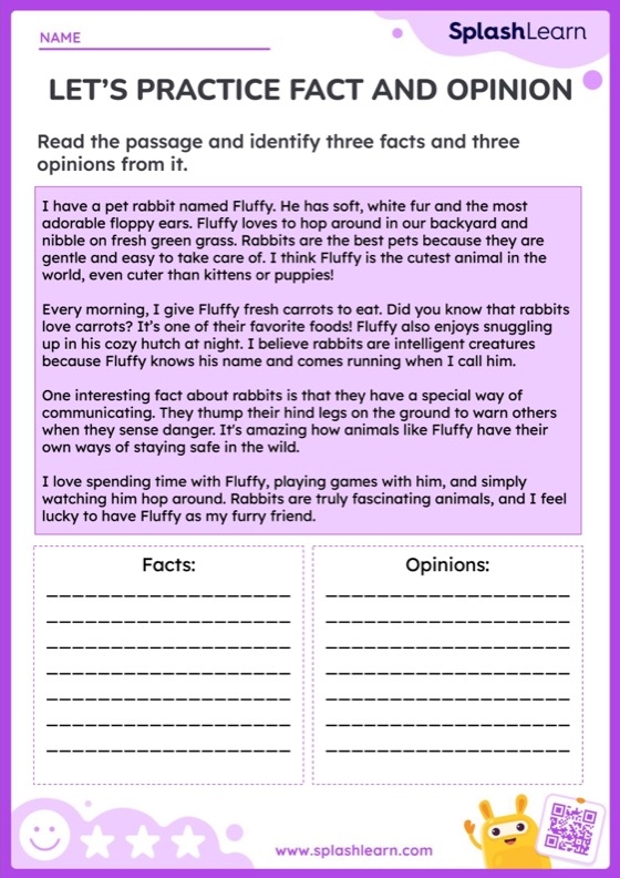 Worksheet for distinguishing between facts and opinions in historical contexts for sixth graders