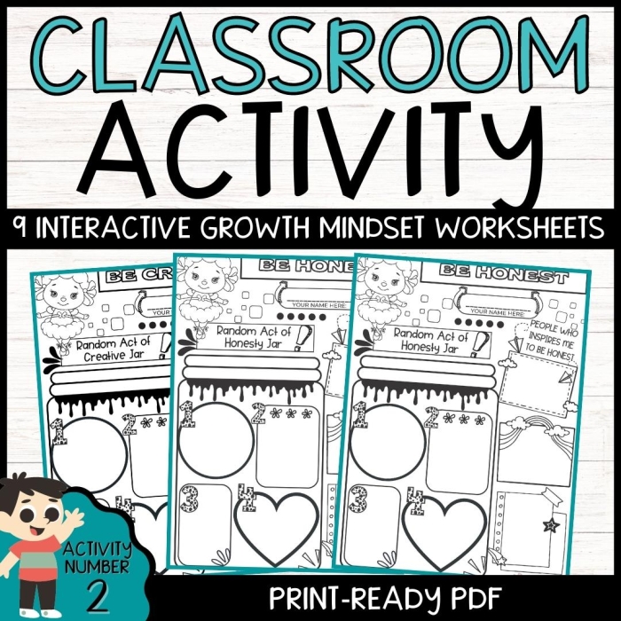 Growth Mindset Reflection Prompt Worksheet for Sixth Grade Students 16 Sixth grade students filling out a growth mindset reflection prompt worksheet to build social emotional skills