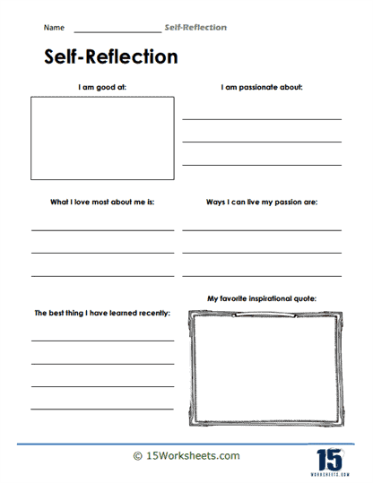 Mirror and Window Identity Activity Worksheet Image 15 Sixth grade student working on a reflection prompt mirror and window identity activity worksheet
