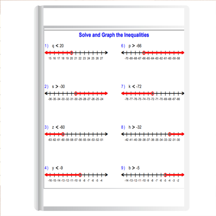 Worksheet featuring a matching activity for writing inequalities with word problems for sixth graders