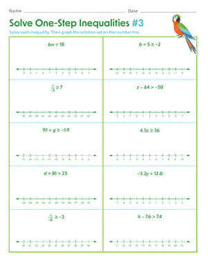 Sixth grade student matching inequality expressions to word problem cards on a worksheet