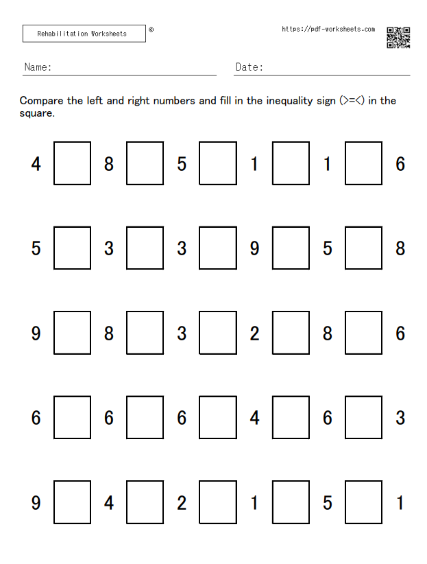 Worksheet for practicing writing real-world inequalities using variables for sixth graders