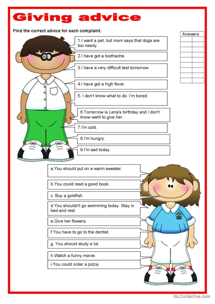 Offer Yourself Advice ASL Worksheet for Sixth Grade Students Sixth grade student writing an advice letter to themselves on an ASL inner wisdom worksheet