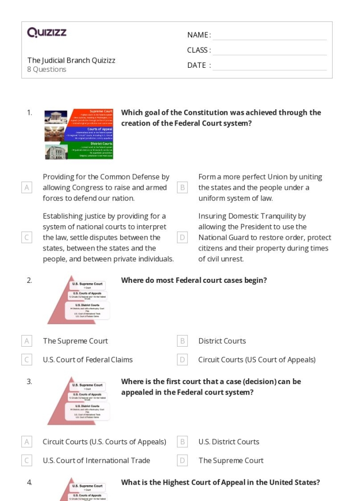 Judicial Branch Worksheet for 6th Grade Ratios and Proportions Lesson 22 Sixth grade student filling out a graphic organizer worksheet about the judicial branch