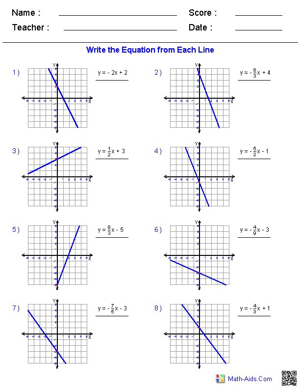 Write Linear Equations From Tables Worksheet 23 Sixth grade math worksheet showing students how to derive linear equations from numerical table patterns