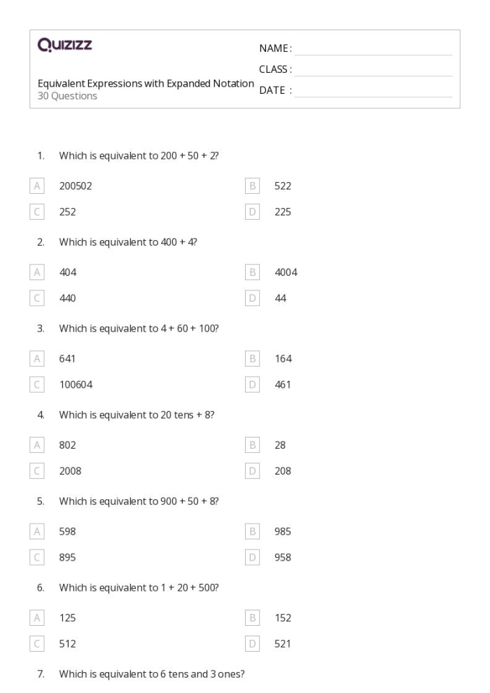 Sixth grade math students practicing equivalent expressions with a hands-on matching activity worksheet