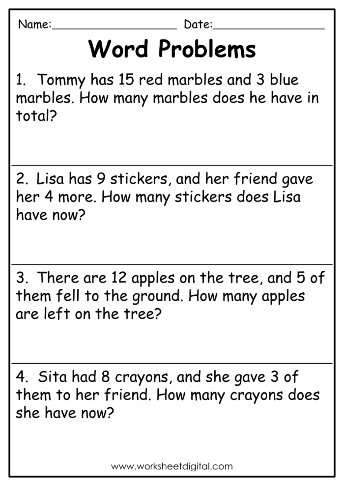 Worksheet for testing math vocabulary and reasoning skills for sixth graders