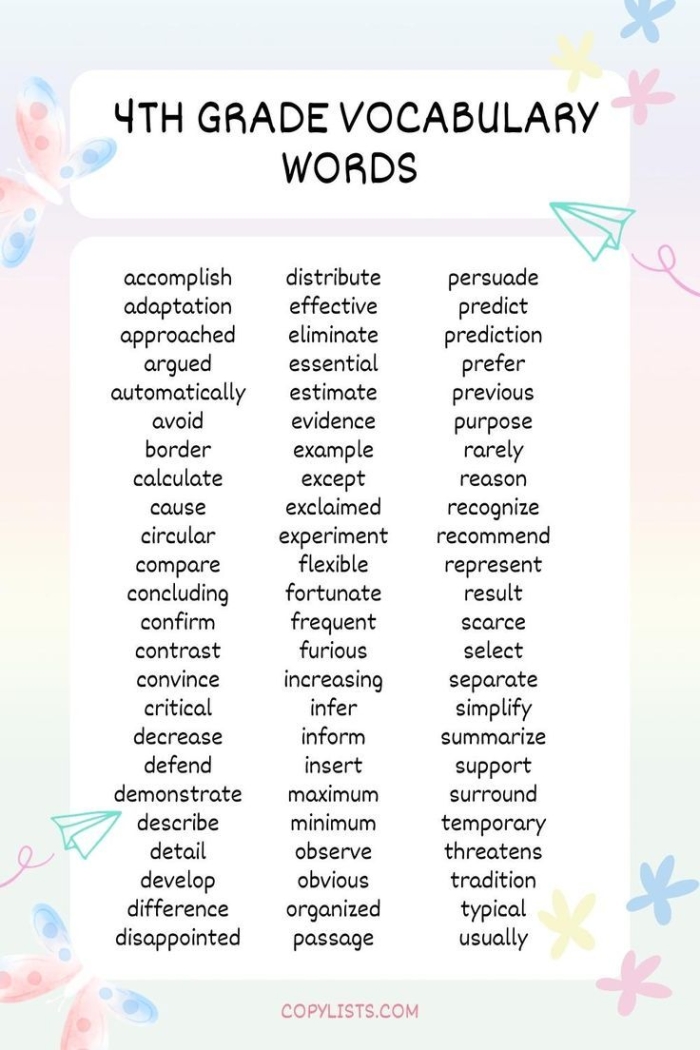 Worksheet for testing math vocabulary and reasoning skills for sixth graders