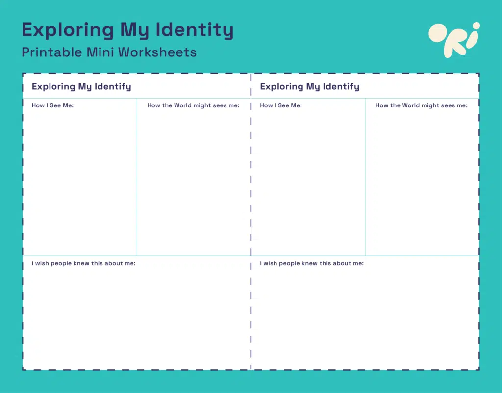 Mirror and Window Identity Worksheet for Sixth Grade Writing and Drawing Activity Sixth grade student working on a reflection prompt mirror and window identity activity worksheet