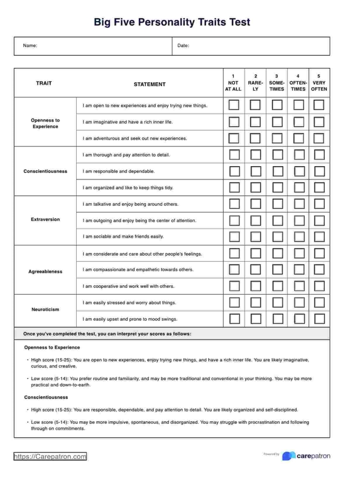 Reflective writing prompt on personality traits for sixth grade students Worksheet featuring a writing prompt to explore personality traits for sixth graders