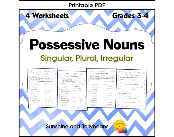 Sixth grade grammar worksheet focused on the rules for spelling plural and possessive nouns 23