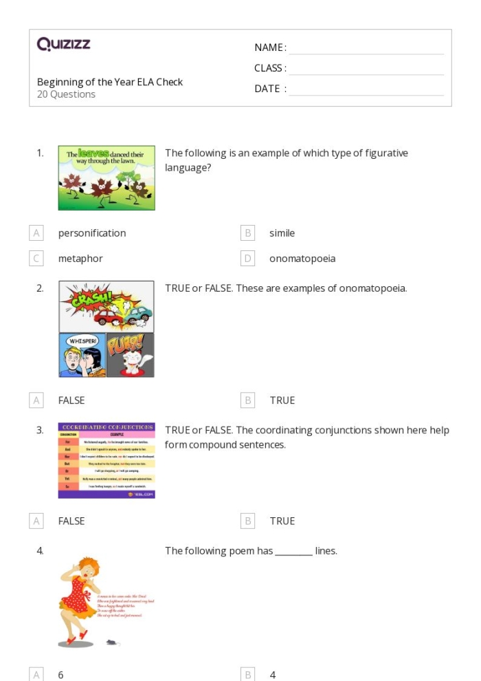 Sixth grade worksheet page showing poetry analysis questions about A.E. Housman's When I Was One-and-Twenty with answer spaces