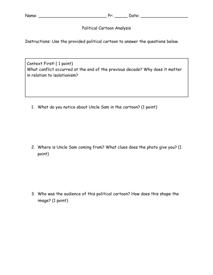 How to Read a Political Cartoon reference sheet for students Worksheet for analyzing political cartoons in sixth-grade reading lessons