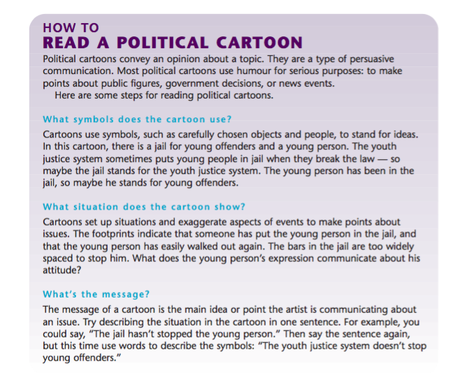 How to Read a Political Cartoon educational resource image Worksheet on analyzing political cartoons for sixth graders