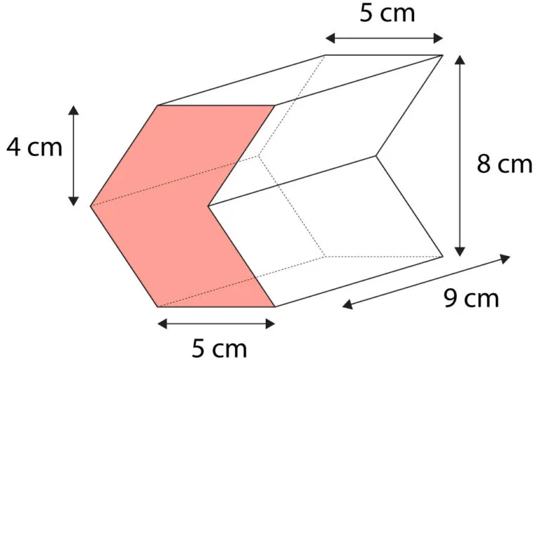 Sixth grade worksheet showing geometric shapes for practicing surface area of prisms
