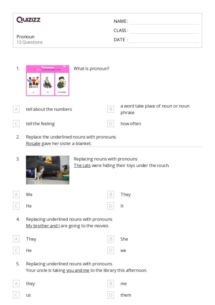 Correcting Pronoun Number and Person Agreement Practice Sheet 10 A sixth-grade student working through grammar exercises to fix pronoun shifts and ensure pronouns agree with their antecedents