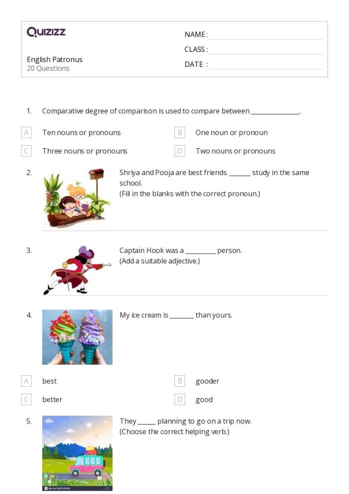 Correcting Shifts in Pronouns Grammar Practice Exercise 16 Sixth grade student completing a pronoun correction worksheet with pencil and eraser on desk