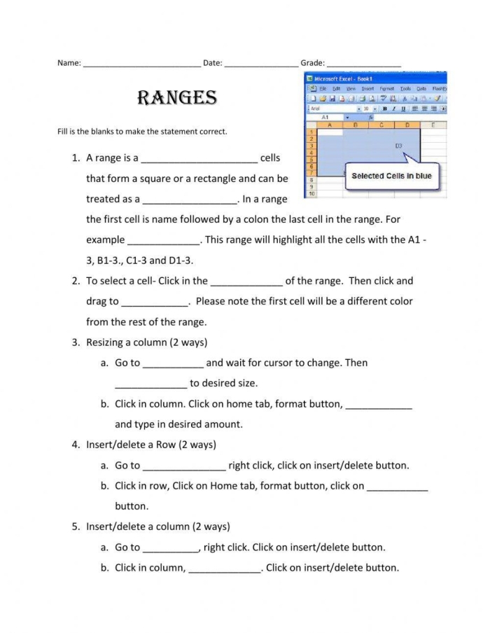 Finding the Range Worksheet for Grade 6 Math Lesson 16 Sixth grade math worksheet featuring practice problems for finding the range of data sets