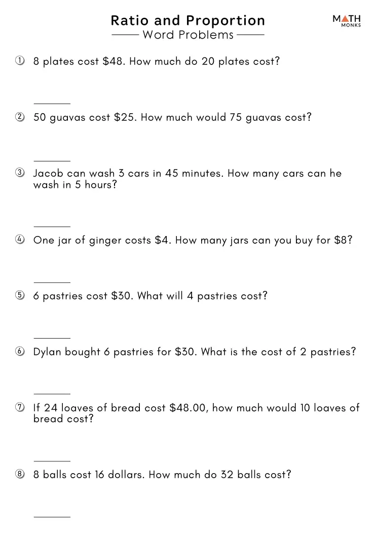 Sixth-grade student working through ratio word problems on a practice worksheet with pencil and paper