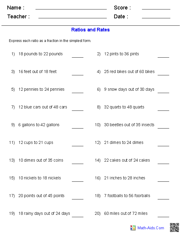 Math worksheet 5 focusing on identifying equivalent ratios and GCF for 6th grade students Sixth grade geometry worksheet featuring practice problems on ratios and greatest common factors