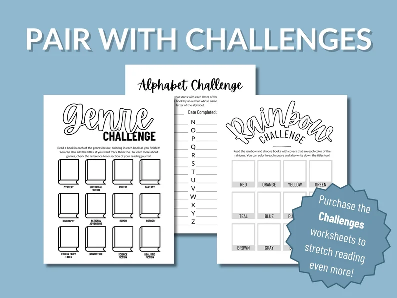Reading Survey worksheet designed for sixth graders to set their reading goals