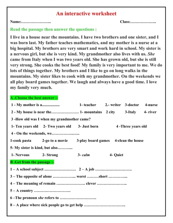 Reading Survey worksheet designed for sixth graders to reflect on their reading goals and identities