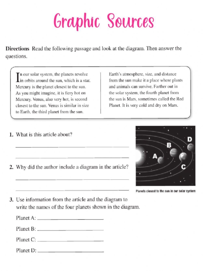 Research Graphic Organizer Template for Note-Taking in Sixth Grade Math and Writing Sixth grade student using a research graphic organizer worksheet to organize notes and gather information for an informational essay on fractions