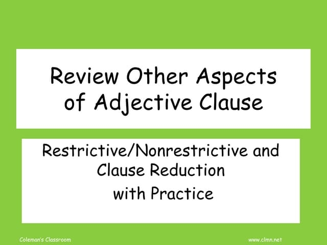 Punctuation practice for sixth graders focusing on essential and non-essential information. Worksheet for identifying restrictive and nonrestrictive elements in grammar.