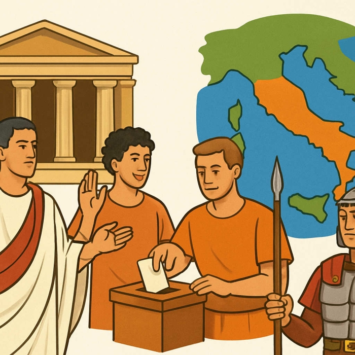 Educational resource for understanding the Roman Republic's framework Worksheet illustrating the structure of the Roman Republic for sixth graders