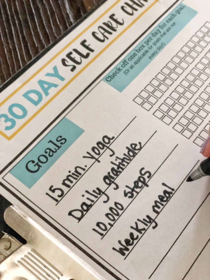 Self-Care Challenge worksheet designed for sixth graders focusing on Earth and Space Science