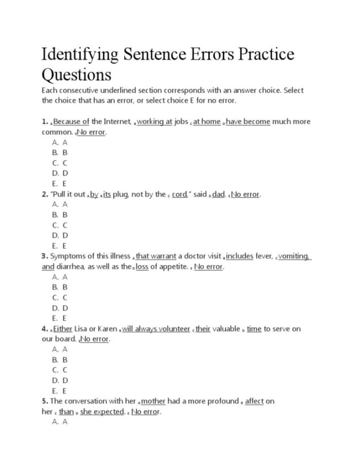 Sixth grade student completing a worksheet on correcting seasonal spelling errors 23