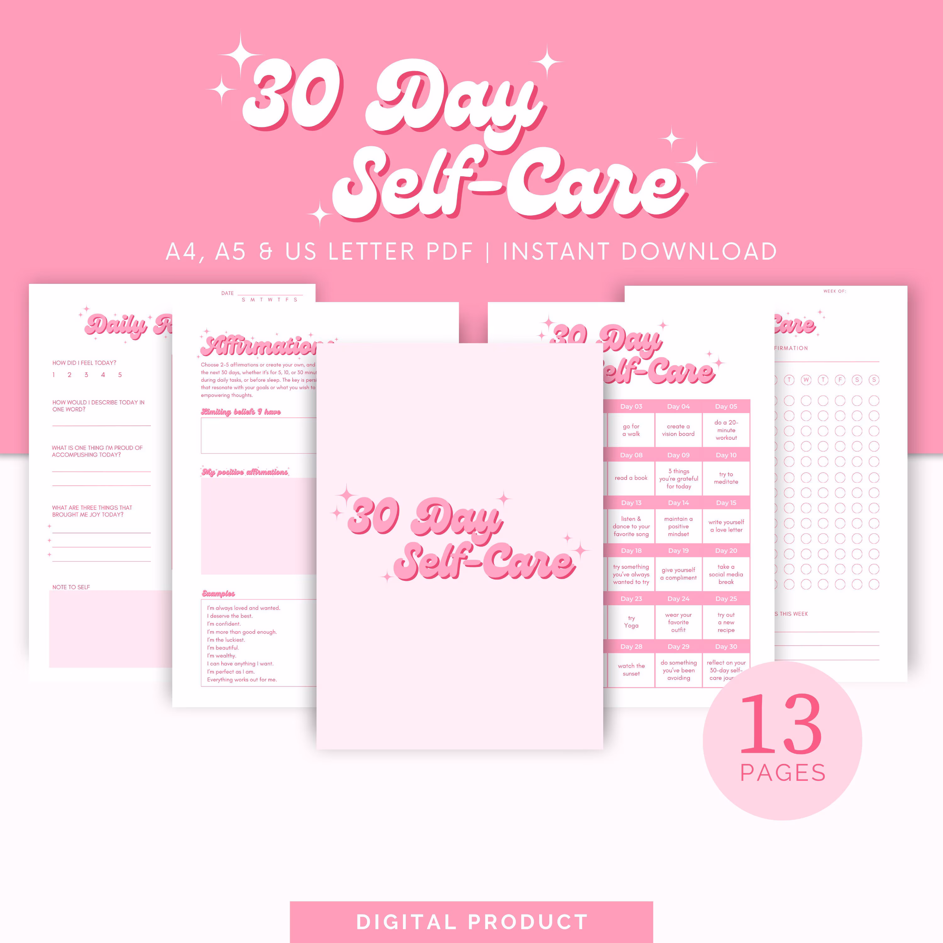 Sixth grade student completing a daily self-care challenge worksheet for earth and space science lesson 24