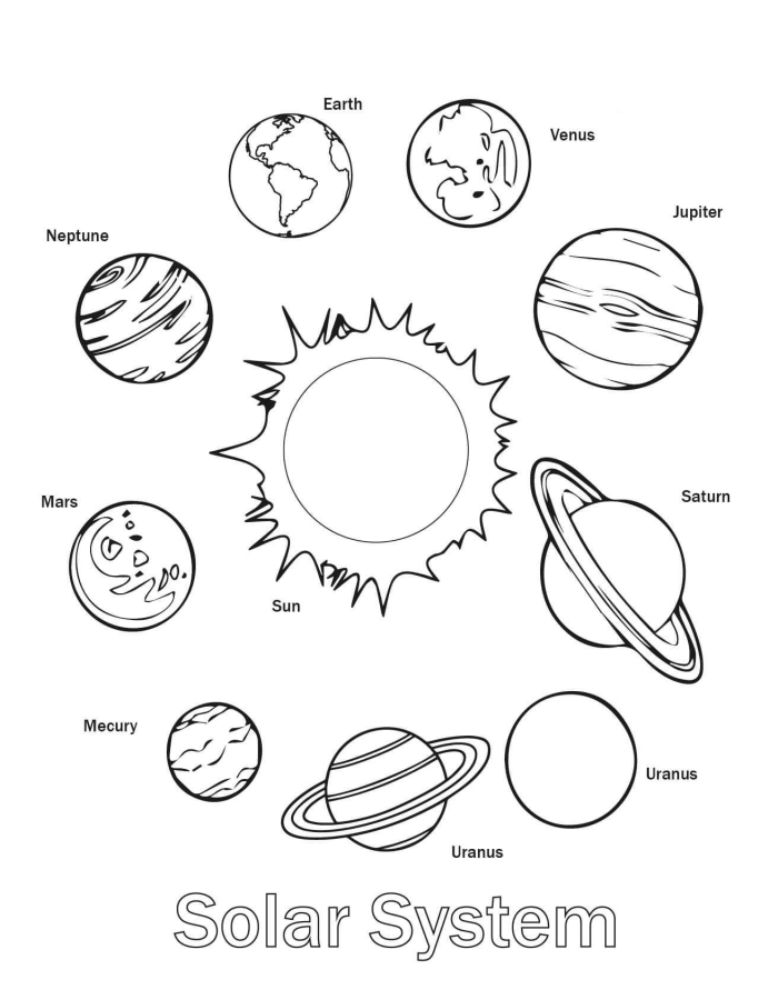 A sixth grade science student working on a Solar System to Scale worksheet focused on planetary size relationships