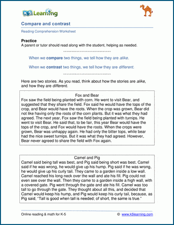 Comparing and Contrasting Information From Different Sources Worksheet 12 Sixth grade worksheet featuring a graphic organizer for comparing and contrasting information from different fraction research sources