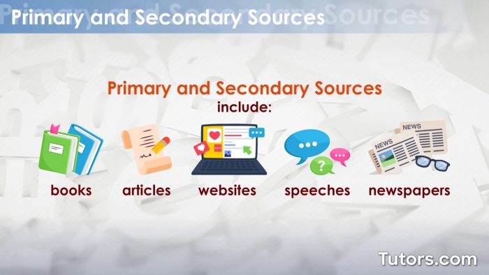 Worksheet showcasing the distinctions between primary, secondary, and non-historical sources for sixth graders