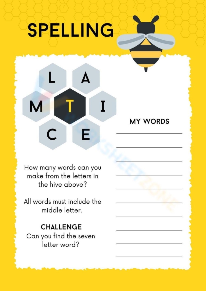 Field Trip Competition Spelling Practice Worksheet for Grade 6 Sixth grade students completing a spelling practice worksheet with field trip competition vocabulary words