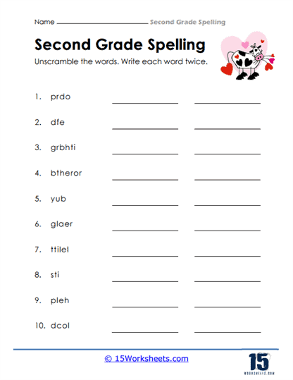 Sixth grade students completing spelling and vocabulary exercises at Parvati's Pastry Palace themed worksheet