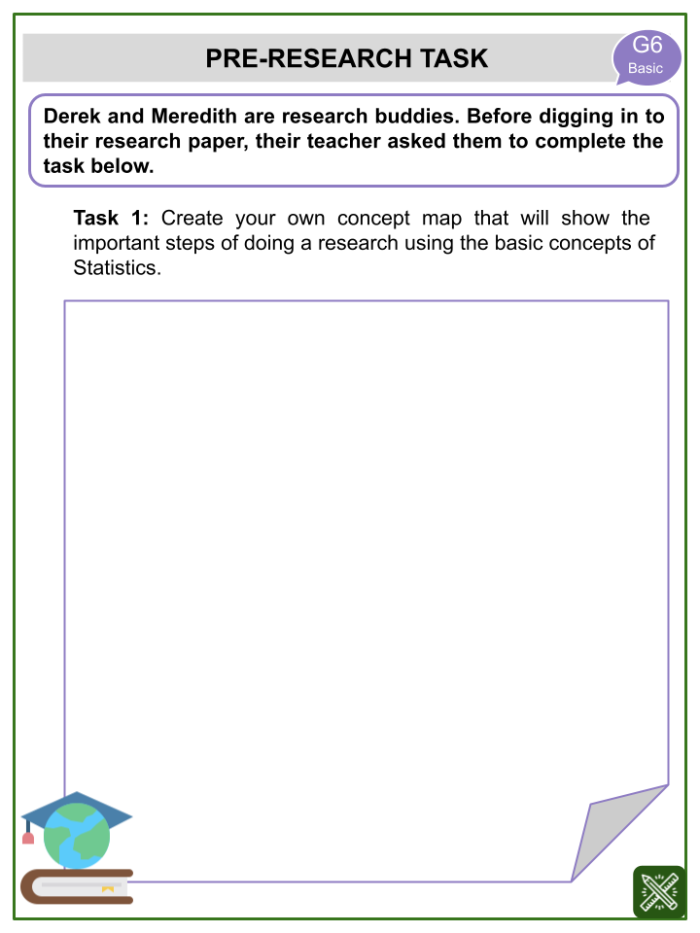 Recognizing Statistical Questions Worksheet for 6th Grade Math 12 Sixth grade math students practicing how to identify statistical questions on a printable worksheet