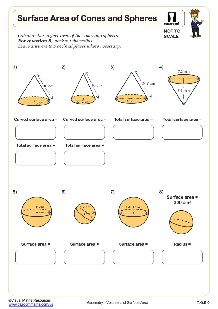 An engaging introduction to surface area concepts for students Surface area worksheet designed for sixth-grade handwriting practice