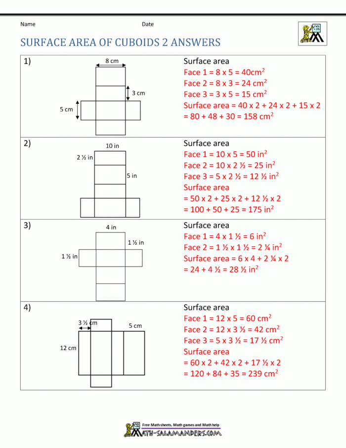 Engaging surface area challenges for sixth graders to apply geometry skills Worksheet featuring surface area word problems for sixth-grade students