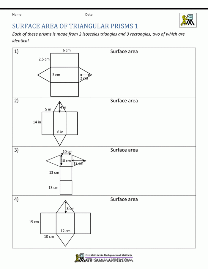 An Introduction to Surface Area worksheet for sixth grade math students image 15 Sixth grade student completing an An Introduction to Surface Area handwriting worksheet