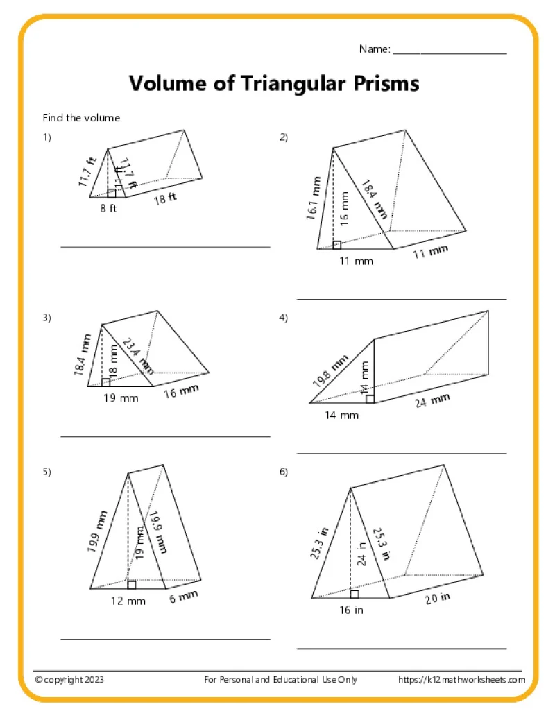 Sixth grade students practicing geometry problems on a triangle area worksheet