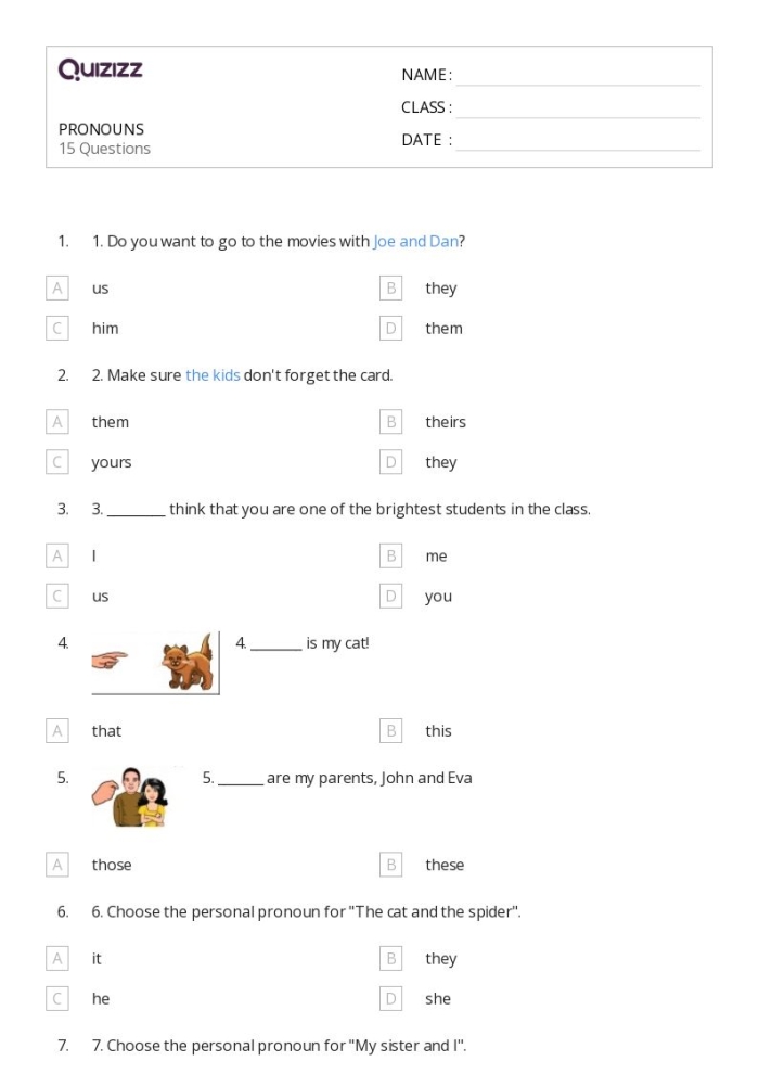 Identifying Vague Pronouns Worksheet for Sixth Grade Grammar Practice Worksheet to help sixth graders identify and correct vague pronouns in their writing