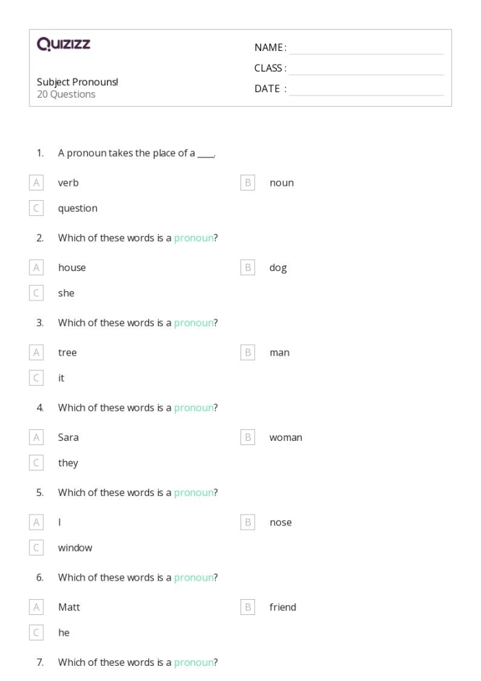Identifying Vague Pronouns worksheet for enhancing grammar skills in sixth grade Worksheet for sixth graders focused on identifying and correcting vague pronouns in writing