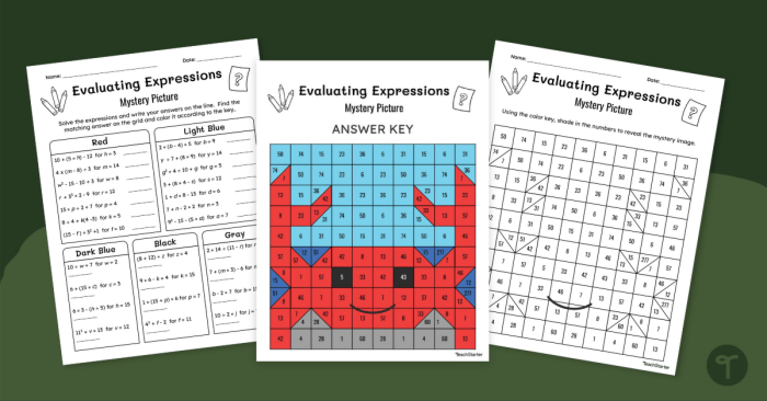Writing Variable Expressions with Two Operations Worksheet for Grade 6 Sixth grade worksheet featuring math problems for writing variable expressions with two operations